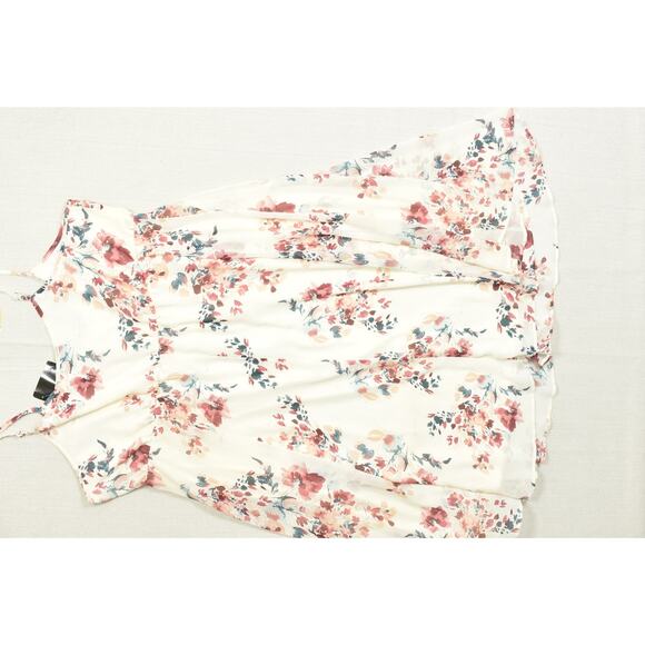 Torrid Plus Size 3 Midi Chiffon Pleated Floral Dress W/ Pockets Polyester NEW - Picture 2 of 8